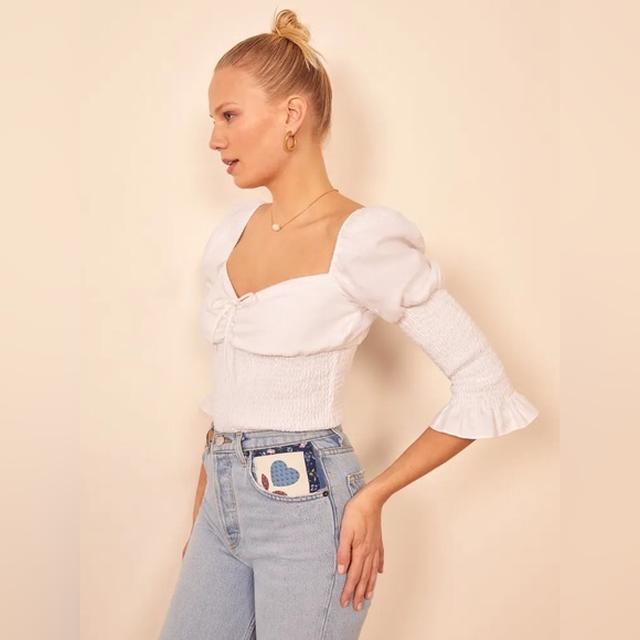 Reformation Tops - Reformation White Haven Top